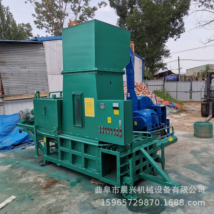 木屑纸粉压块  两缸液压打包机厂家 稻壳装袋压包机