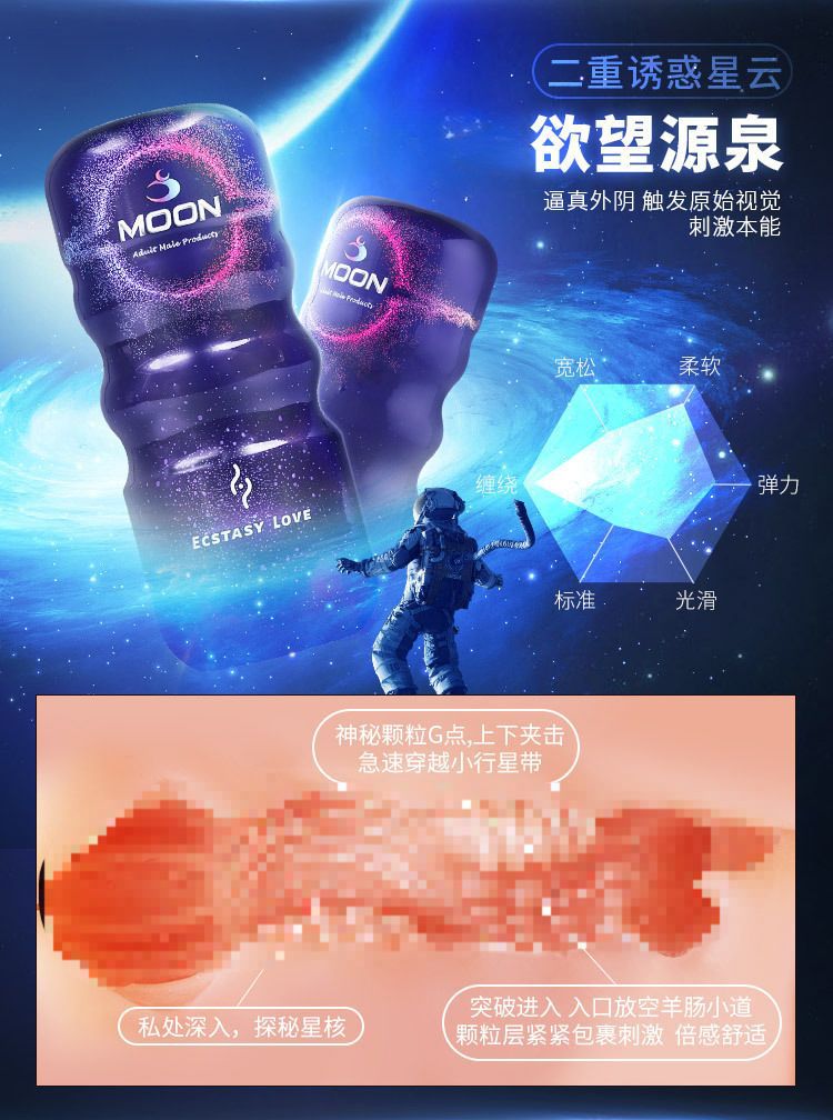 Colorful Manual Masturbation Cup for Men, TPE Textured Sleeve, Discreet Adult Toy — detail image 3