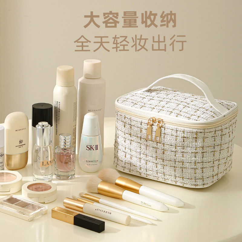Bagos de maquillaje de dama de gran capacidad de viaje de negocios portátil bolsas de lavado de viaje de alta calidad bolsas de almacenamiento de mano