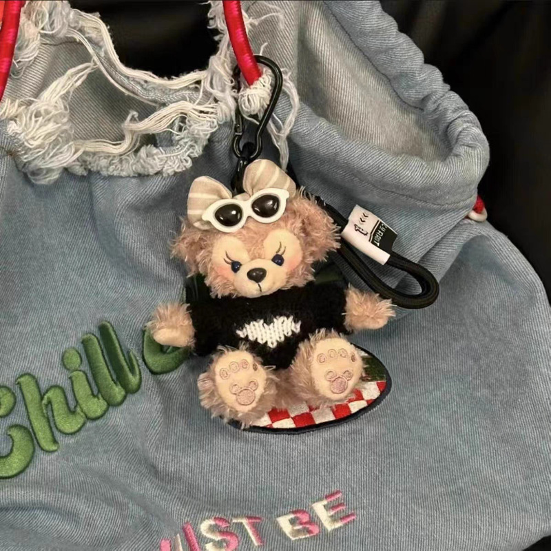 Internet Celebrity Shirley Mei Plush Pendant Doll Female Cute School Bag Bag Pendant Doll Bear Toy Keychain Gift