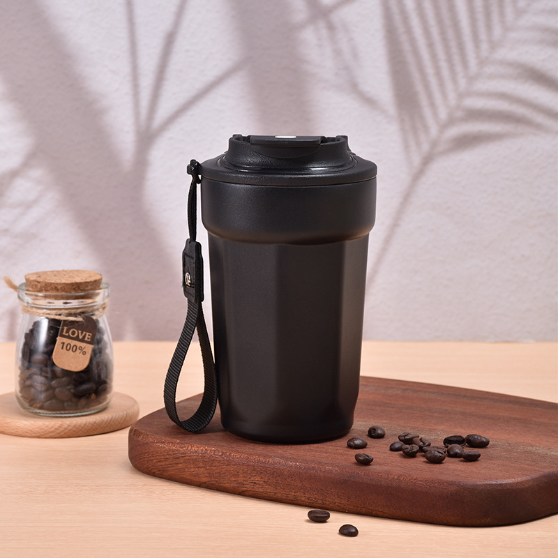 Taza de aislamiento Taza de café octogonal de acero inoxidable Taza de agua portátil de alto valor para hombres y mujeres Taza de mano al por mayor Logotipo personalizado image 3