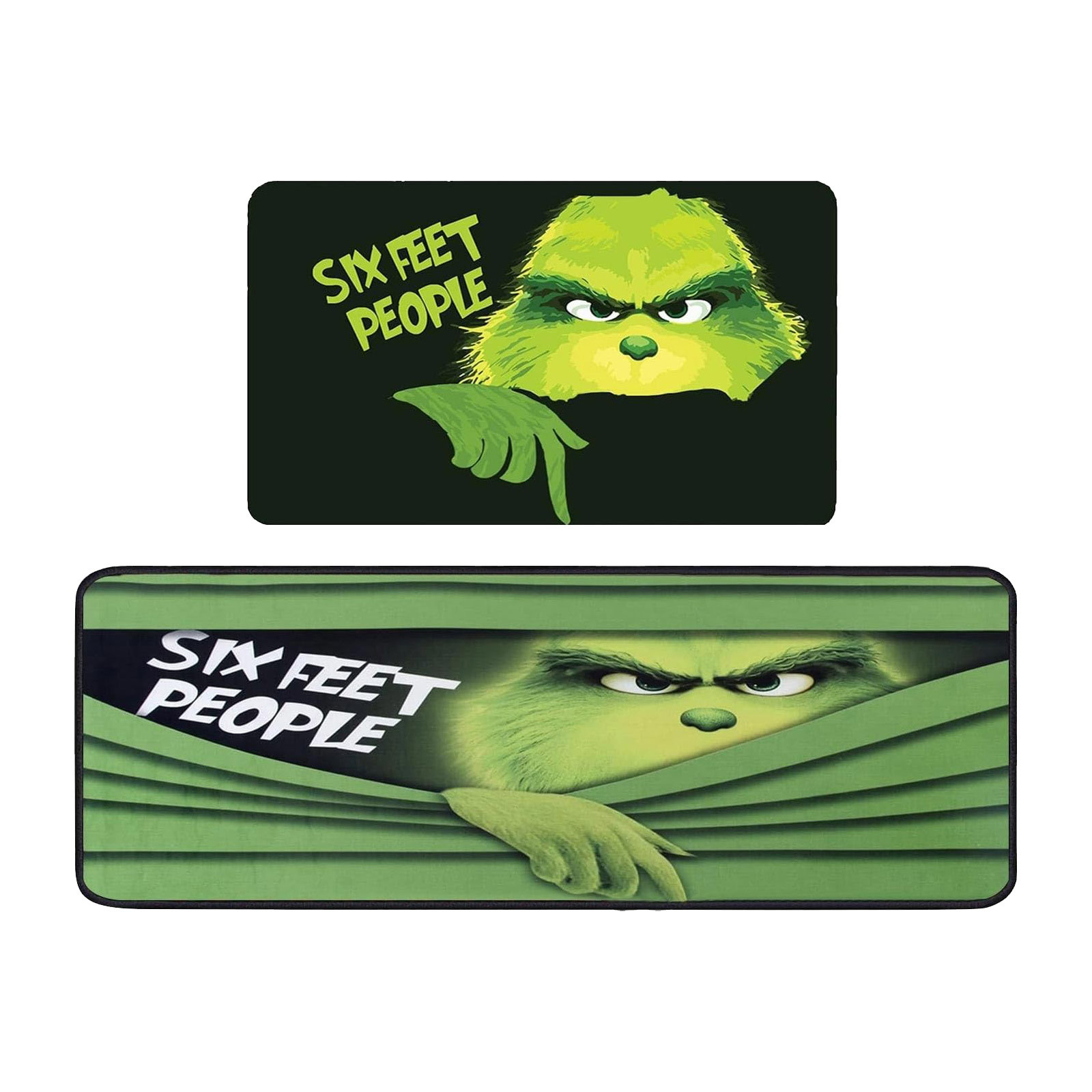 Greenwich estera de la cocina alfombra del piso transfronteriza alfombra de Navidad de vacaciones estera de la puerta de payaso verde estera del pie