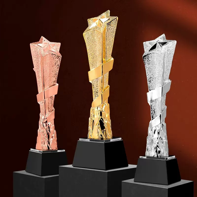 创意树脂奖杯定制奖牌优秀员工订制摆件定做奖杯荣誉水晶树脂奖杯
