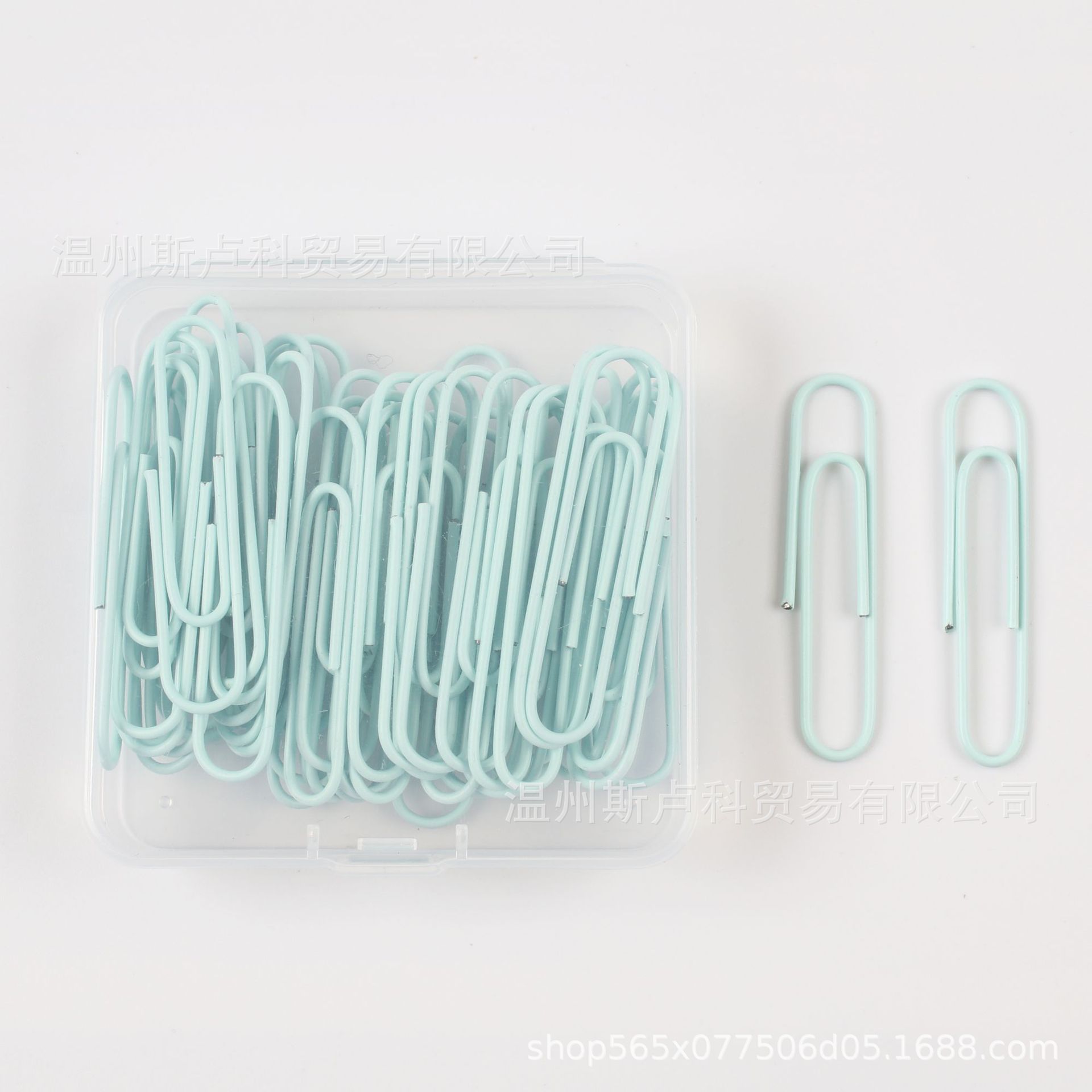 Juego de 50 Clips de Papel de Colores en Caja, Gran Tamaño de 50 mm, Clips de Papel en Forma de U para Oficina, Venta al por Mayor