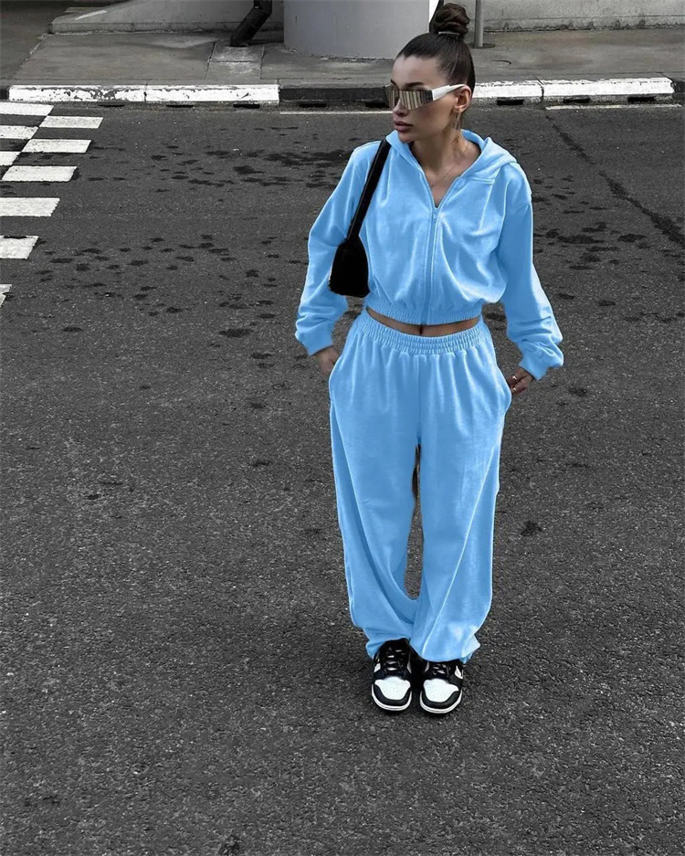 469g Weight Long Sleeve Sleeve Length Cotton Blend Fabric Type Pant Co-ord Set Sets Type 2 Pieces Set Quantity Casual, Daily, Street Occasion Hooded Neckline Loose Fit Type Solid Color Pattern Spring, Autumn Season Women's Gender Simple Style Style Casual Daily Street Women's Simple Style Solid Color Cotton Blend Pant Co-ord Set Pants Sets 15