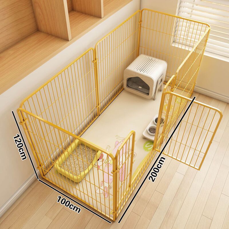 狗笼子狗围栏尺寸家用室内中大型犬带隔离门自由组合宠物栅栏|undefined