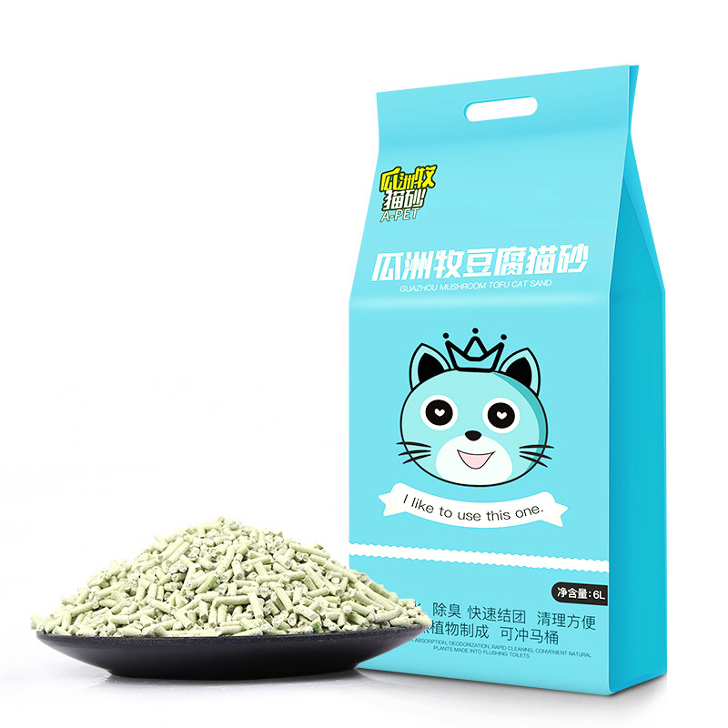 Tofu arena para gatos de carbón de bambú sabor de carbón activado desodorante libre de polvo inodoro casi 6L2mm partículas finas gato suministros al por mayor