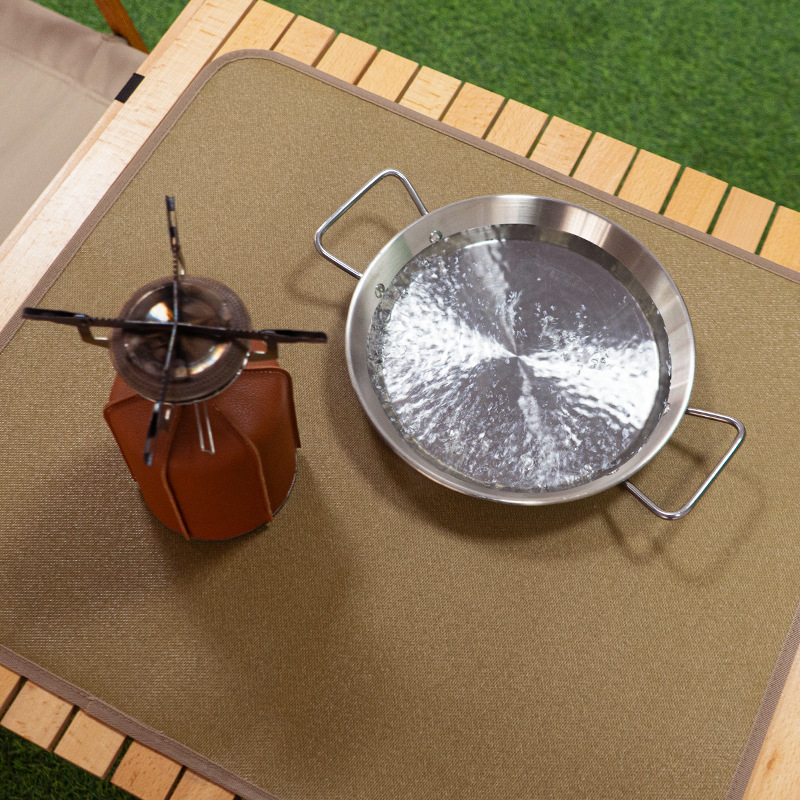 Acampar al aire libre paño ignífugo almohadilla de aislamiento retardante de llama de alta temperatura de silicona resistente fibra de vidrio barbacoa fuego manta anti-escaldadura estera de mesa