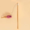 Paper rope striped mouse-red pink