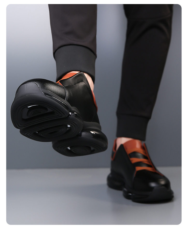 Giày sneaker nam da bò cổ thấp gót 3–5 cm đế cao su chống trượt thoáng khí — 1158 màu nâu, 1159 màu đen chi tiết 13