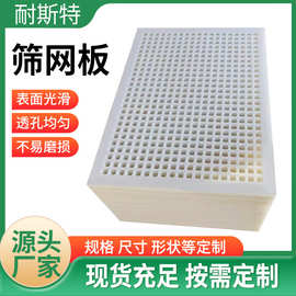 白色PP筛网板pe塑料冲孔板食品级鱼池过滤打孔板聚丙烯穿孔板厂家