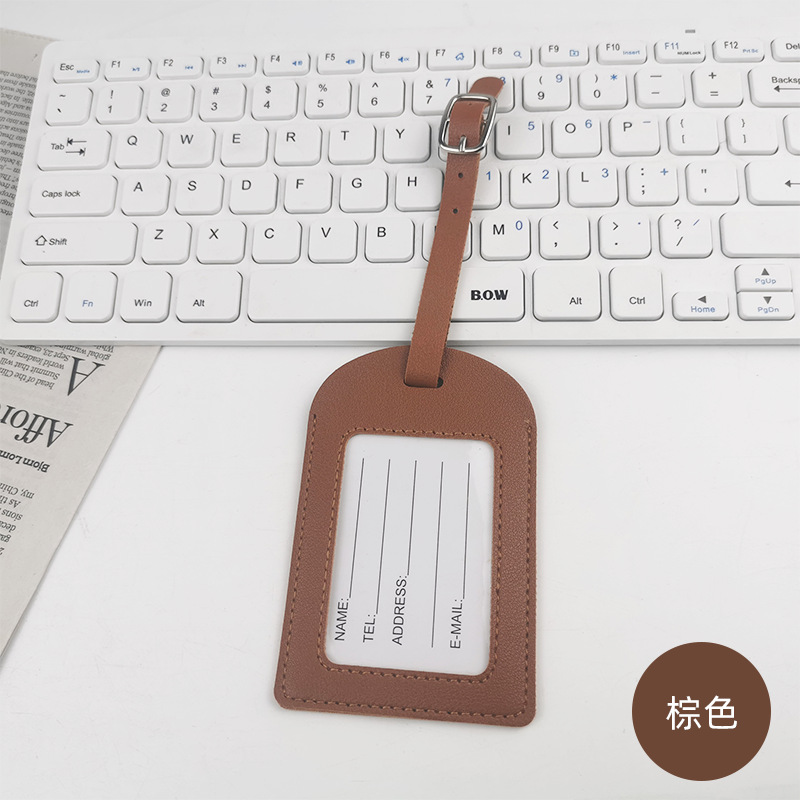 Transfronterizo spot multicolor, dos tipos de tapa plana, tarjeta de embarque de cuero gruesa con firma impresa en papel, tarjeta de equipaje pu