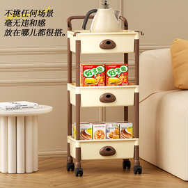 儿童玩具收纳架小推车置物架家用多层书架绘本可移动零食整理架子