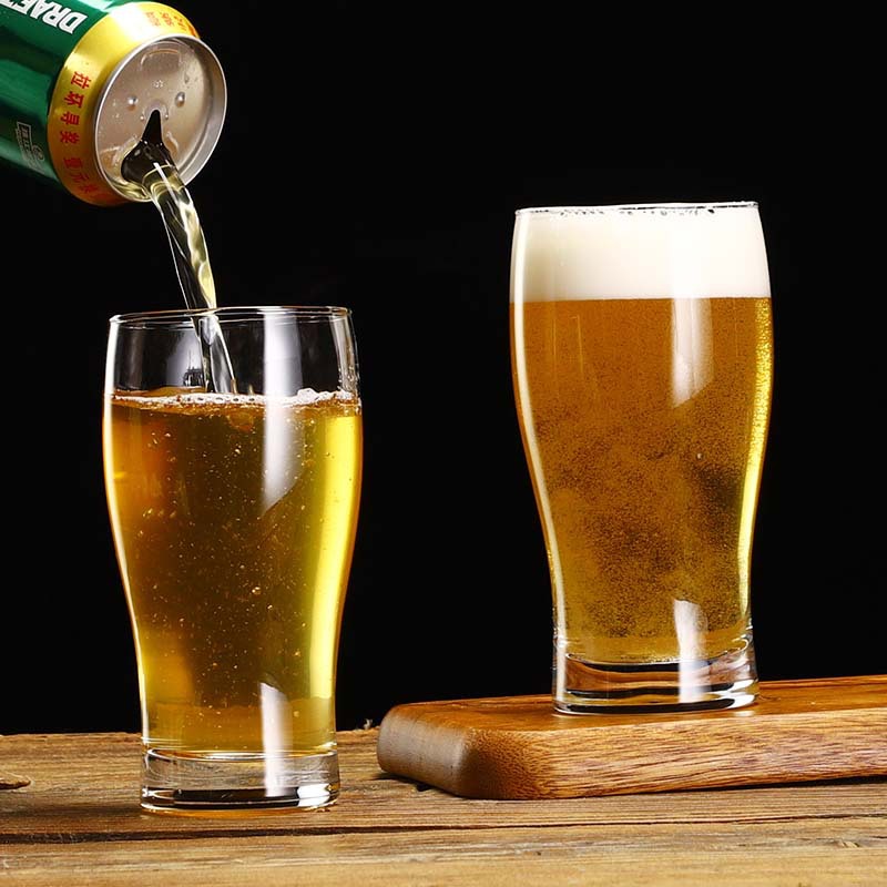 Taza de cerveza artesanal de cintura grande capacidad cintura de vidrio bar KTV taza de cerveza comercial taza de cerveza de trigo
