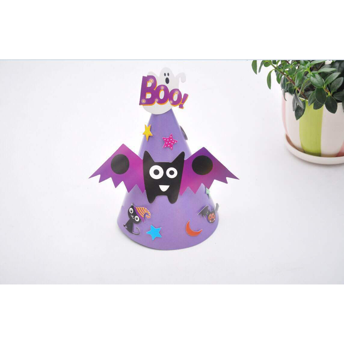 Suministros de Halloween de papel de dibujos animados sombrero de los niños juguetes de Halloween decoraciones sombrero al por mayor