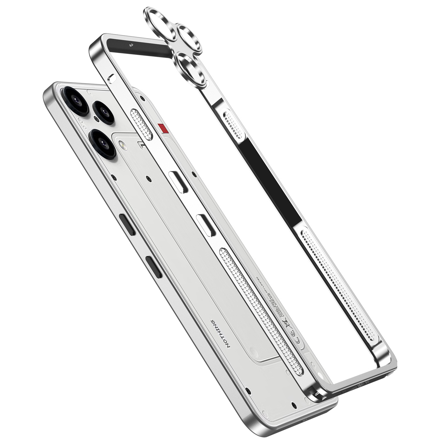 跨境适用nothing phone3a lite金属超薄散热镜头边框海马扣手机壳