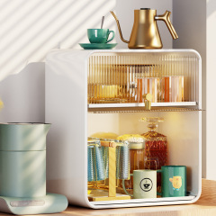 Upgradeable dustproof cup holder with cabinet door, cup rack, tea cup and water cup storage box, storage cabinet, cup organizer, storage rack