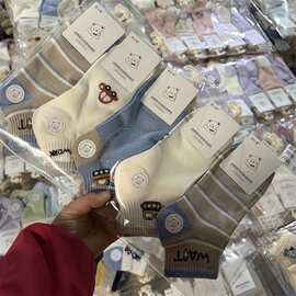 金小熊儿童袜春夏新款男女童低帮运动短袜卡通透气中大童棉袜批发