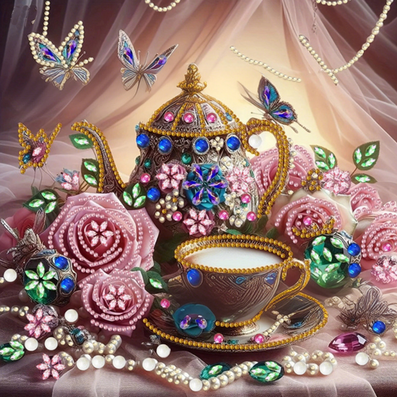 Pintura de Diamantes 5D con Forma Irregular de Princesa de Fantasía, Pintura de Diamantes DIY, Pintura de Diamantes con Puntos de Cristal, 30×30