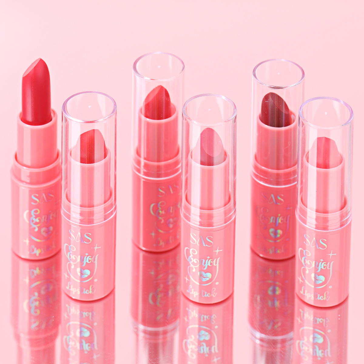 USHAS Bálsamo labial de punto transfronterizo europeo y americano Taza impermeable y antiadherente Bálsamo labial hidratante de larga duración SAC165 image 4