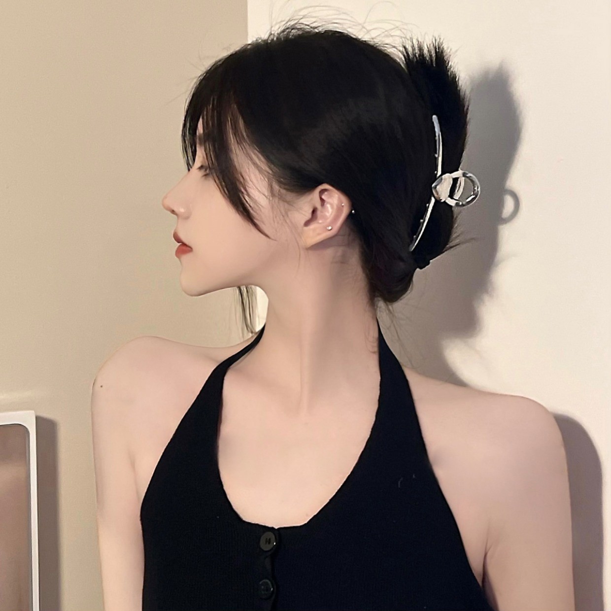 抓夹女2024新款高级感精致发夹后脑勺大号气质头发盘发醋酸鲨鱼夹