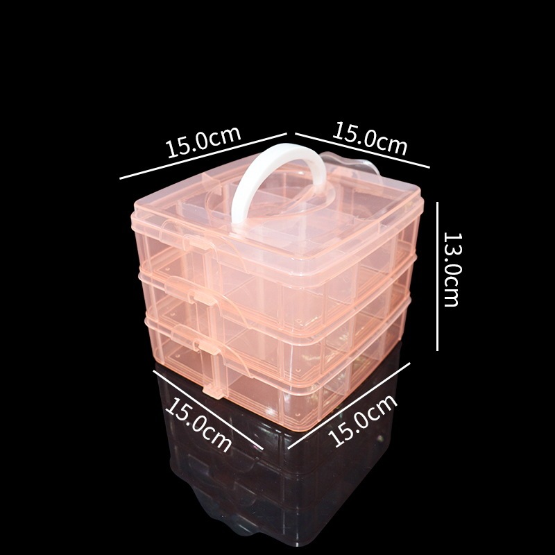 3層ボックス取り外し可能なppプラスチック収納ボックス子供のおもちゃの部品収納ボックス薬物薬品ポータブル収納ボックス|undefined