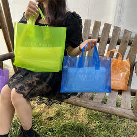 透明字母小清新简约女装服装店手提袋子好看的包装袋塑料商用批发