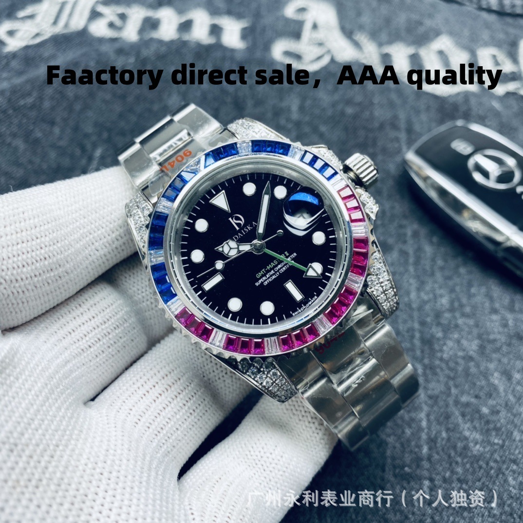 Greenwich Laojia Fully Automatic Mechanical Watch with Diamond Ring High-Quality Men's High-End Classic High-End Watch