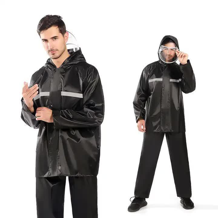 电动车雨衣分体式全身防暴雨外卖骑手反光雨衣雨裤套装骑行雨衣|undefined