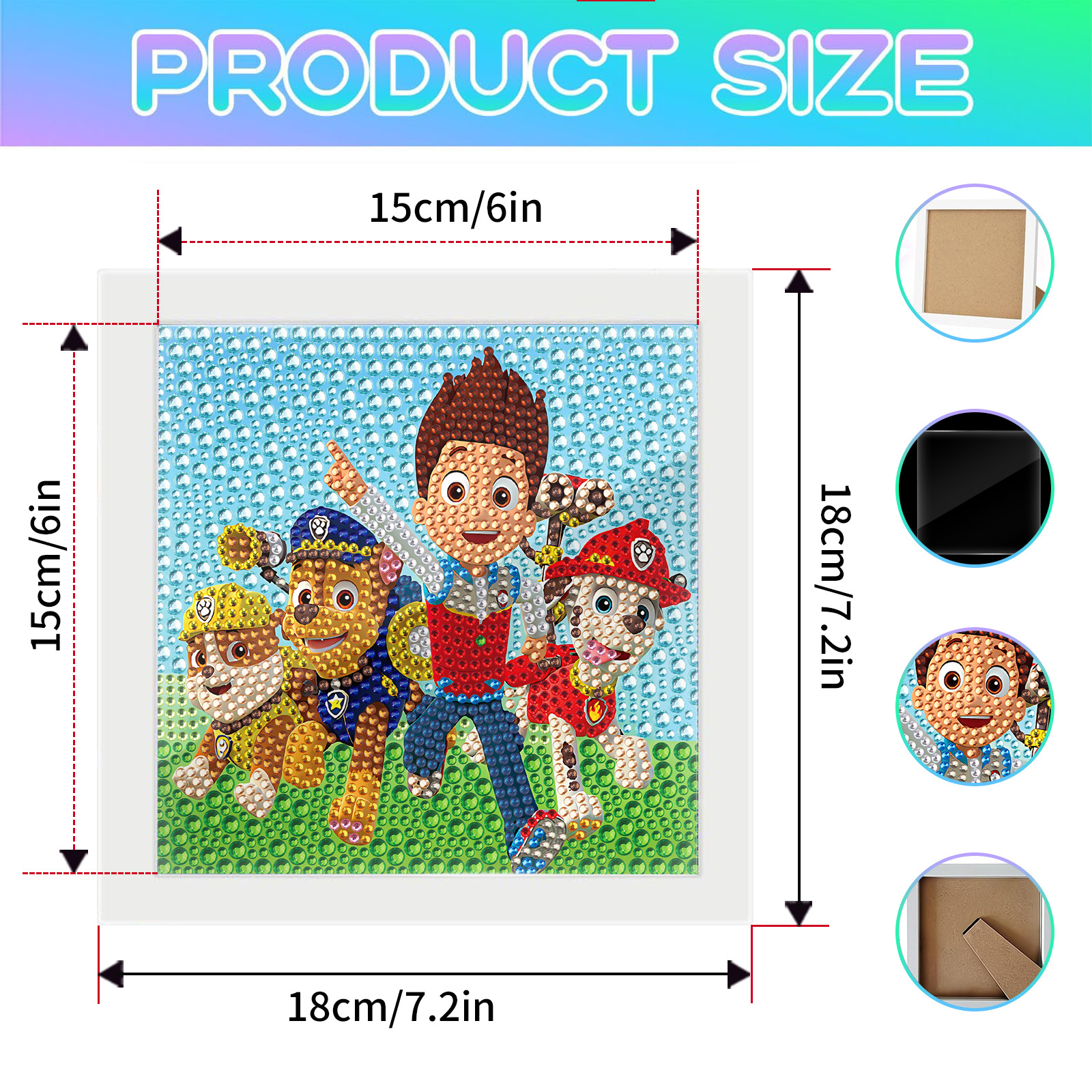 Diamante dibujo equipo de gran trabajo puzzle juguetes de cristal taladro diy material manual paquete pegatinas para niños al por mayor