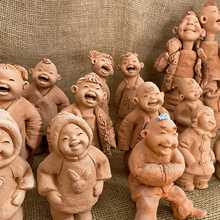书房装饰非遗陶艺工艺品客厅摆件人物泥人娃娃创意手工陶土泥塑