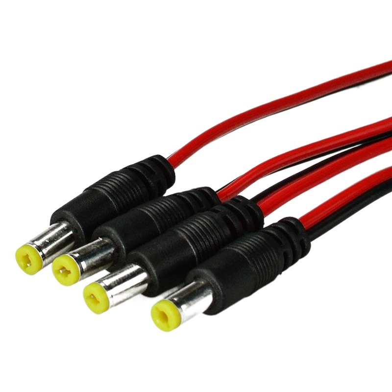Штепсельной вилки ядра 25км ДК голова чистой медной красной и черной мужской шнура питания контроля силы разъем-вилка ДК силы ДК