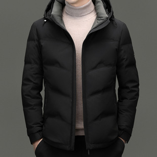 White Duck Down Jacket Men's Winter Short 2024 New Casual Thickened Warm 90 White Duck Down Jacket for Men