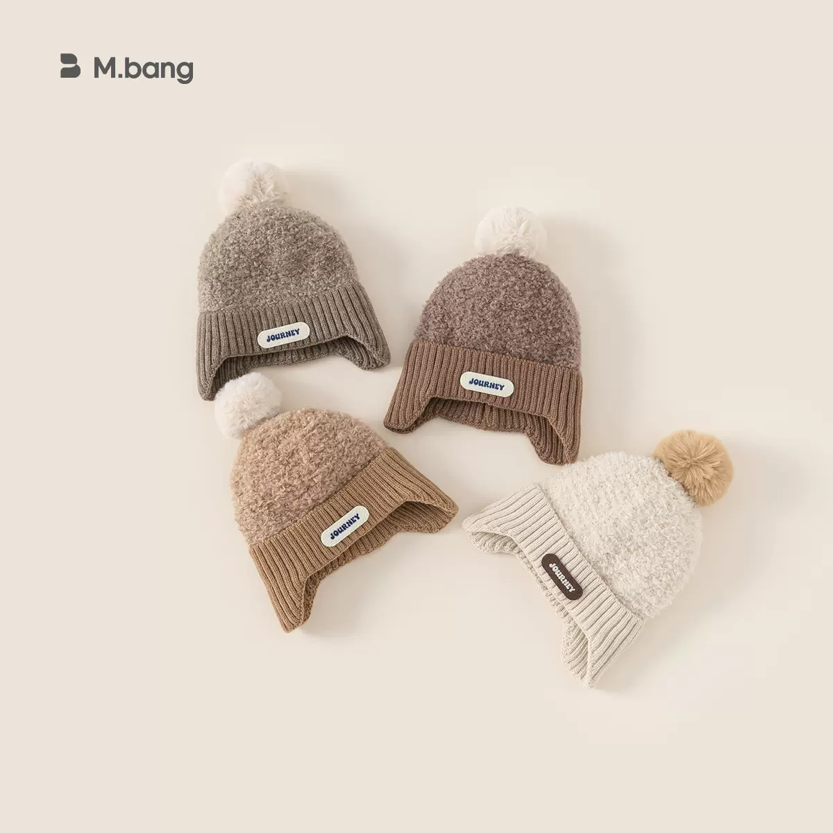 儿童针织套头帽秋冬新款男童保暖加厚毛线帽子女宝宝韩版护耳帽