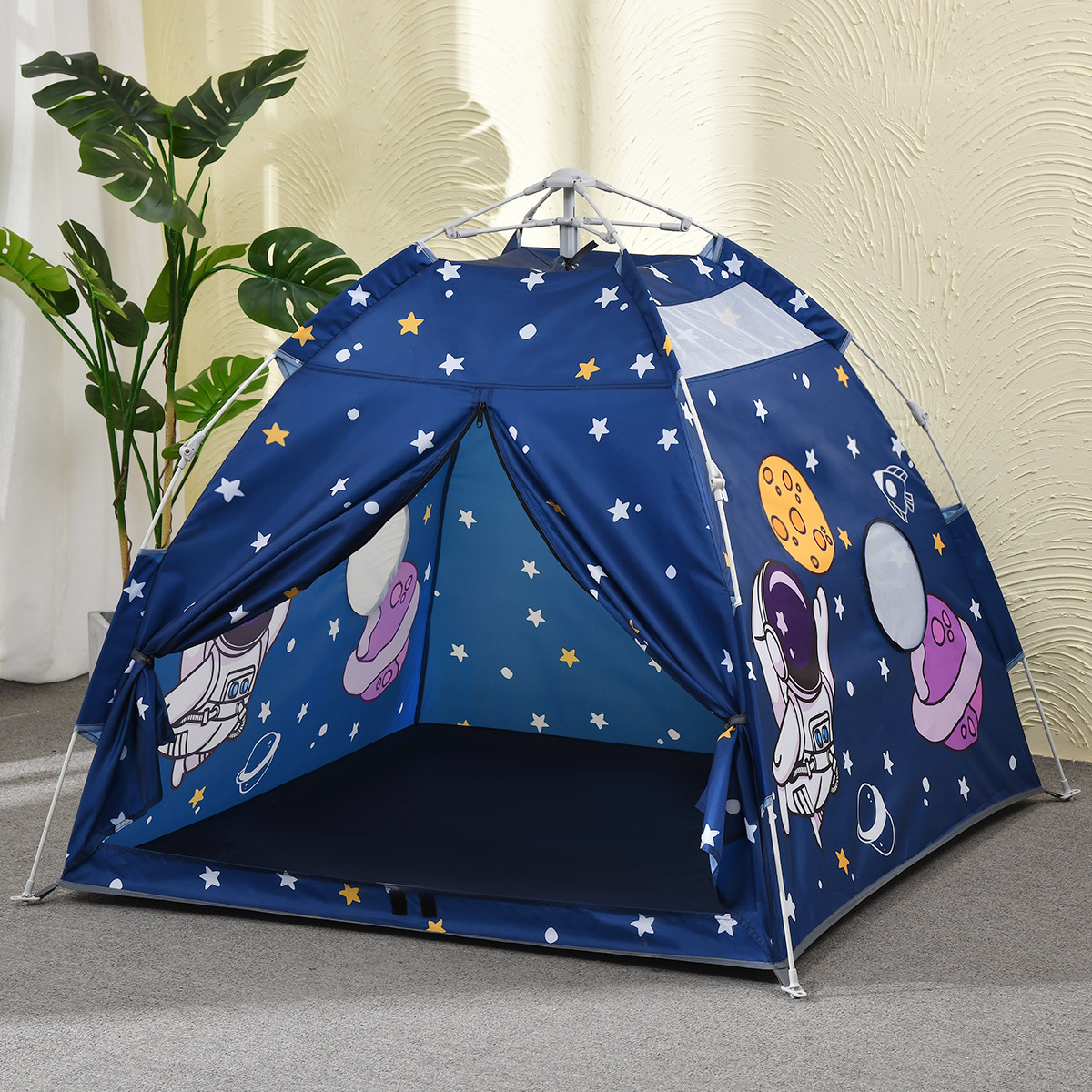 Astronaut outdoors Camping children Tent monolayer Summer Camp Park indoor baby Game house Portable Automatic rod