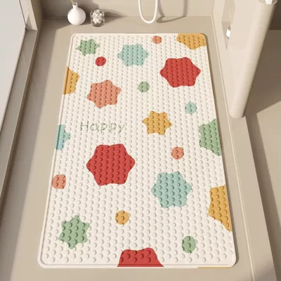 Avtomobil döşəmə paspasları, Bathroom anti-slip mat, simple household - wc-seven-color-happsuction-cup-mat-6090cm