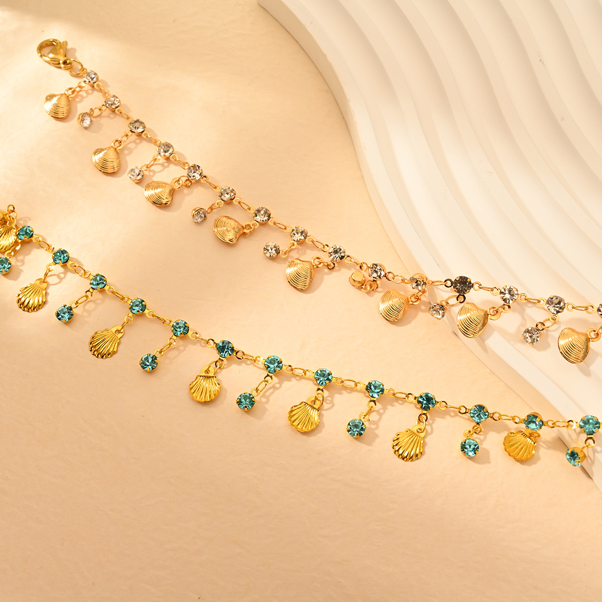 1 Piece Quantity Holiday, Daily Occasion Wholesale Jewelry Basic Simple Style Geometric Copper 18K Gold Plated Anklet