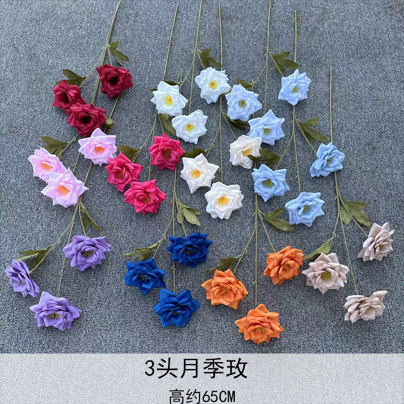 3 flores de luna de luna imitación de flores de luna de luna decoración de bodas de hotel