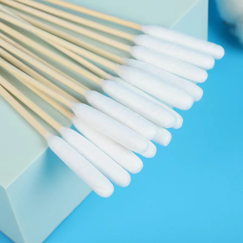 Hisopo de algodón bordado con tatuaje recubierto, hisopo de algodón puntiagudo desechable, hisopo de algodón de boca puntiaguda de una sola cabeza, hisopo de algodón purificador de maquillaje, hisopo de algodón para mascotas