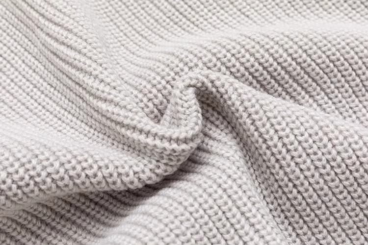 Unisex Zip-front Knit Cardigan With Stand Collar, Oversized Fit_voghion.com