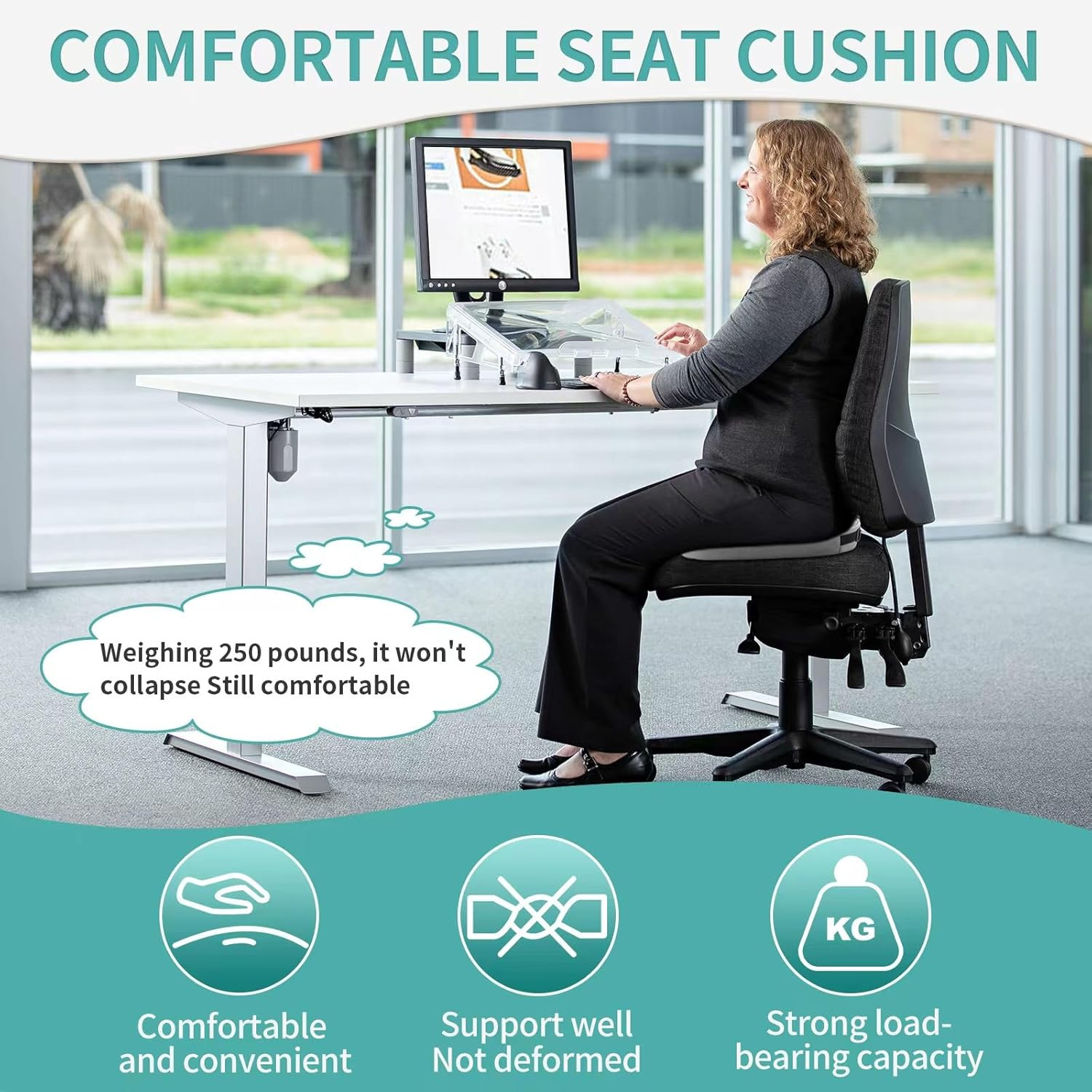 Gel Memory Foam Buttocks Cushion Is Cool, Breathable and Not Stuffy. Cross-Border Foreign Trade Best-Selling Model Manufacturer Wholesale Direct Sales