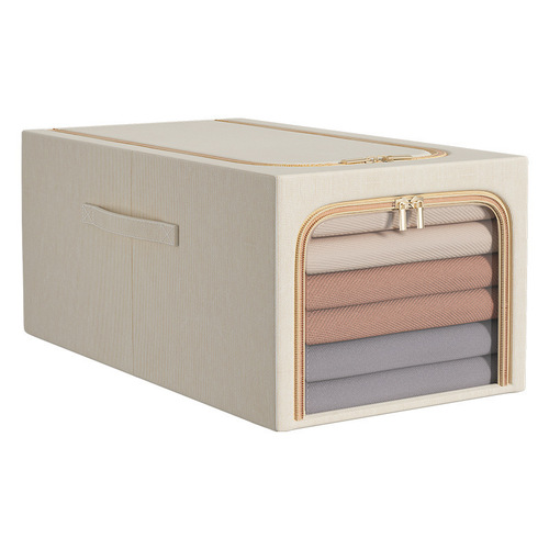 Cotton and linen clothes storage box folding clothes storage box wholesale wardrobe storage box storage box storage box