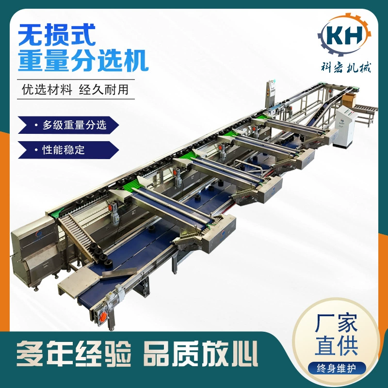 Неразрушающий сортировщик по весу для ананасов, персиков, дурианов и арбузов с интеллектуальной сортировкой по весу