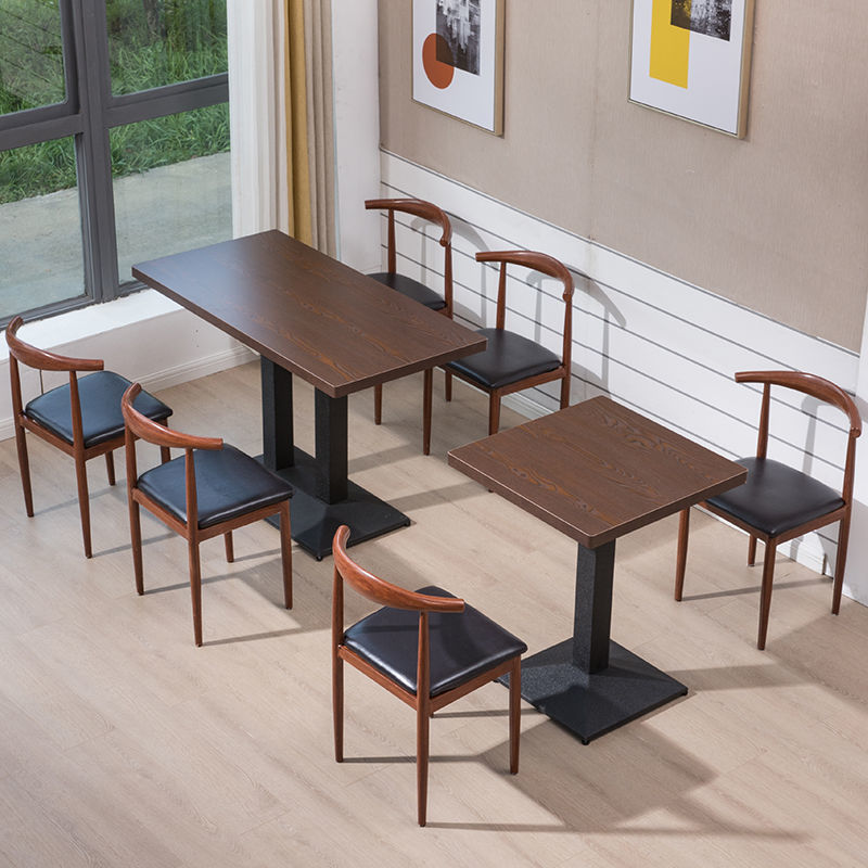 Table and chair set for fast food restaurant, commercial milk tea and hamburger shop, coffee shop, economical type table wholesale