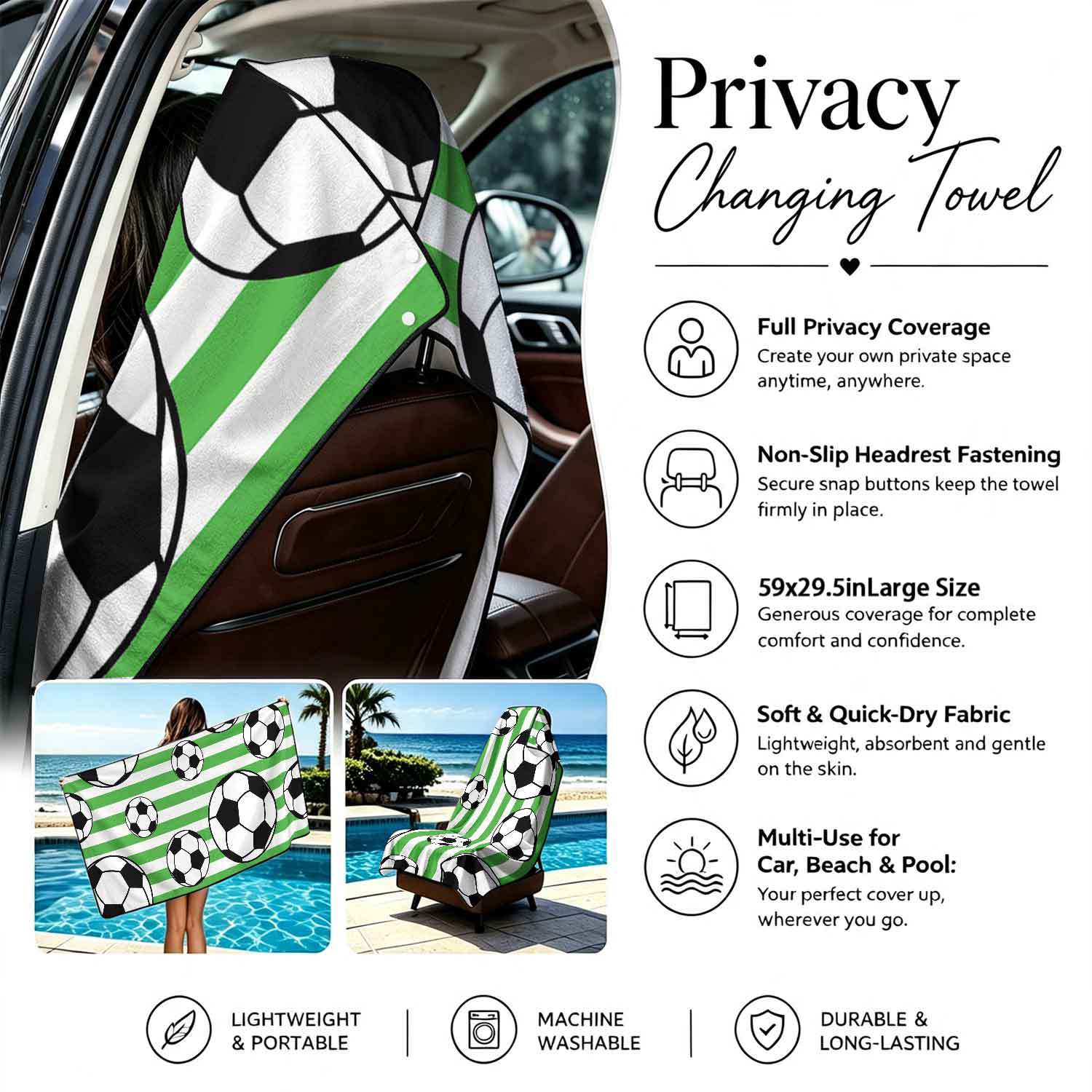 2-piece dual-use car seat cover, ultra-fine fiber, can be used as a beach towel, printed car protective seat cover 13