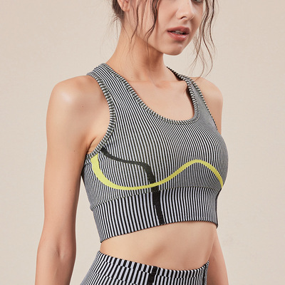 新款无缝高弹健身运动文胸大码吸汗跨境外贸背心莱卡氨纶瑜伽服女