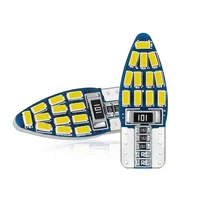 Автомобильный светодиодный светильник декодирования ширины T10 3014 24smd, светильник для номерного знака, лампа для чтения, светильник багажника, модифицированный светильник