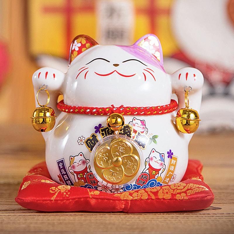 招财猫陶瓷家居摆件创意日式发财猫存钱罐店铺开业赚赚猫活动礼品