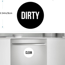 跨境亚马逊防水DIY冰箱贴干净和脏的标志英文版提示冰箱贴磁贴