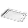 304 stainless steel square plate rectangular tray barbecue bar barbecue dish barbecue fish plate canteen steamed rice plate large -capacity rice plate